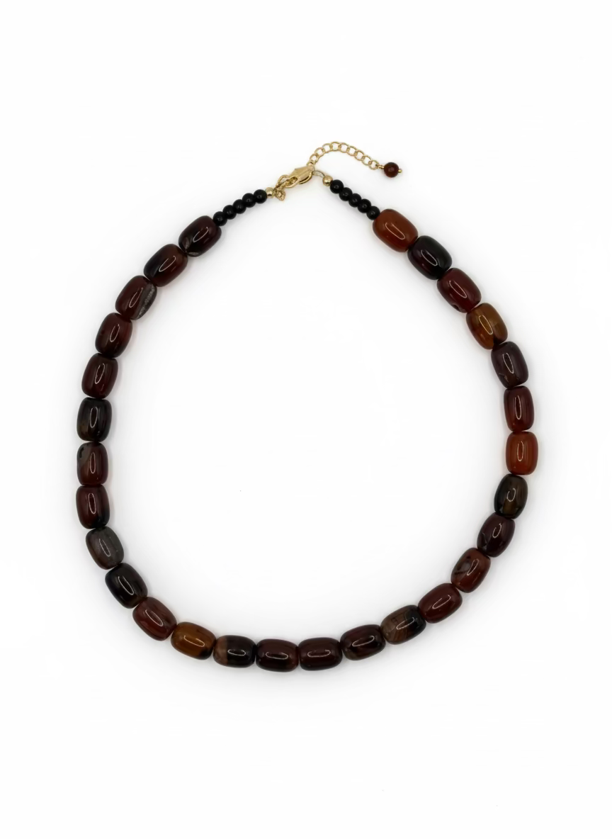 Dream Agate Barrel Necklace