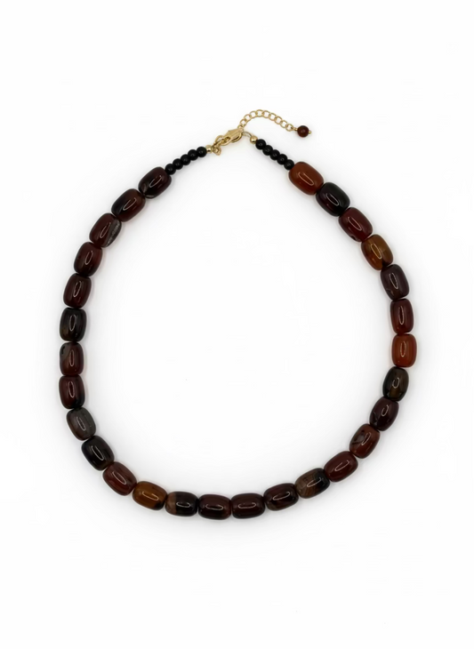 Dream Agate Barrel Necklace