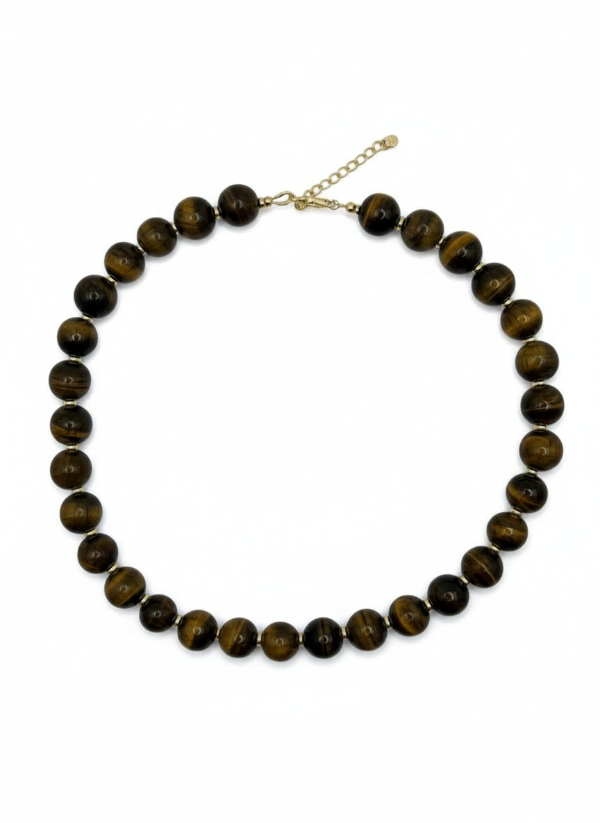 Tigers Eye Gold Necklace
