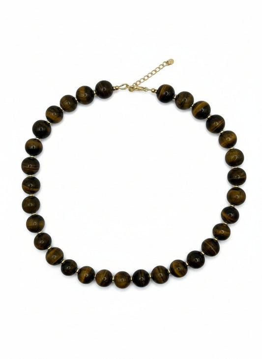 Tigers Eye Gold Necklace