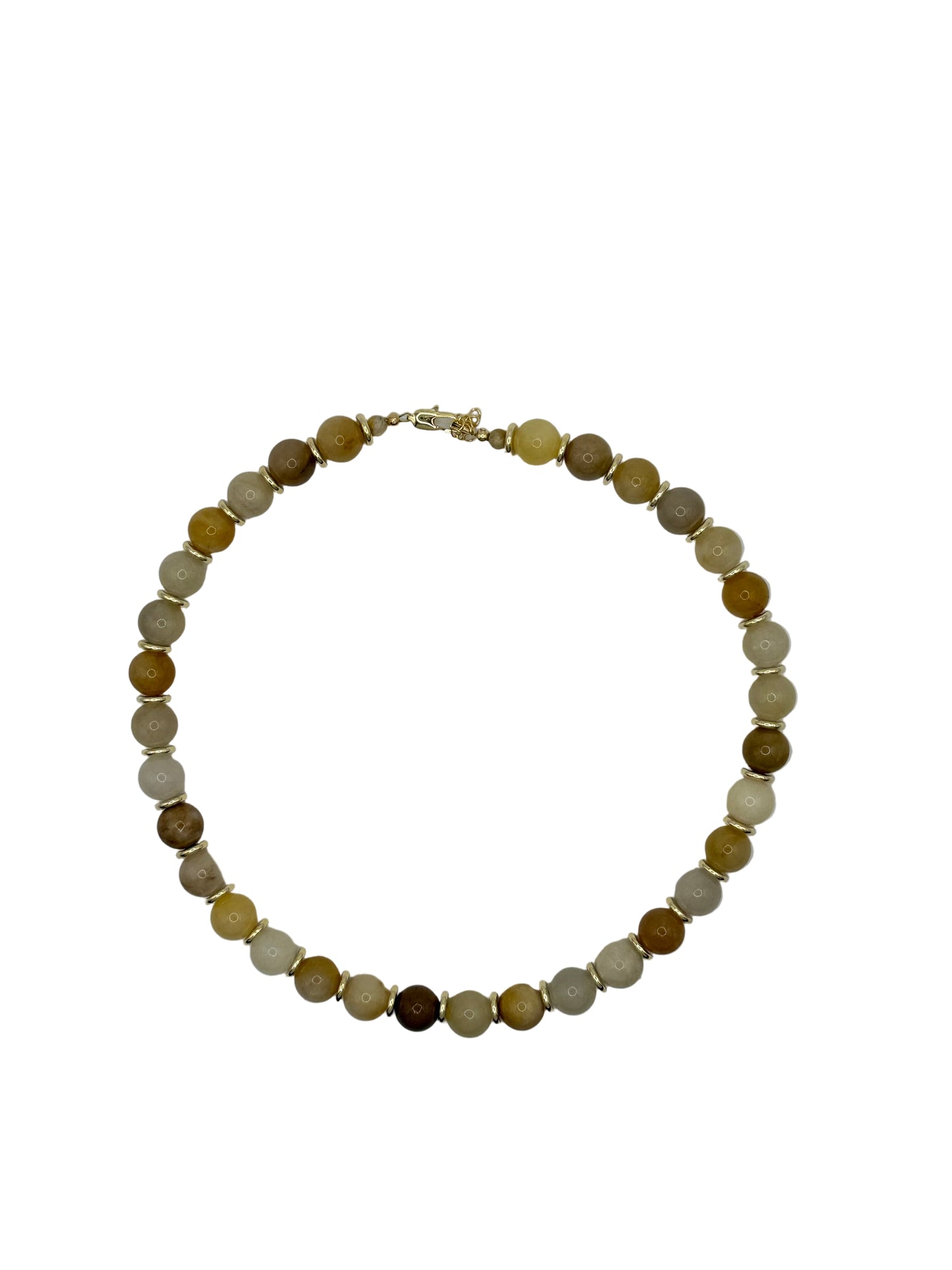 Yellow Chalcedony Gold Necklace