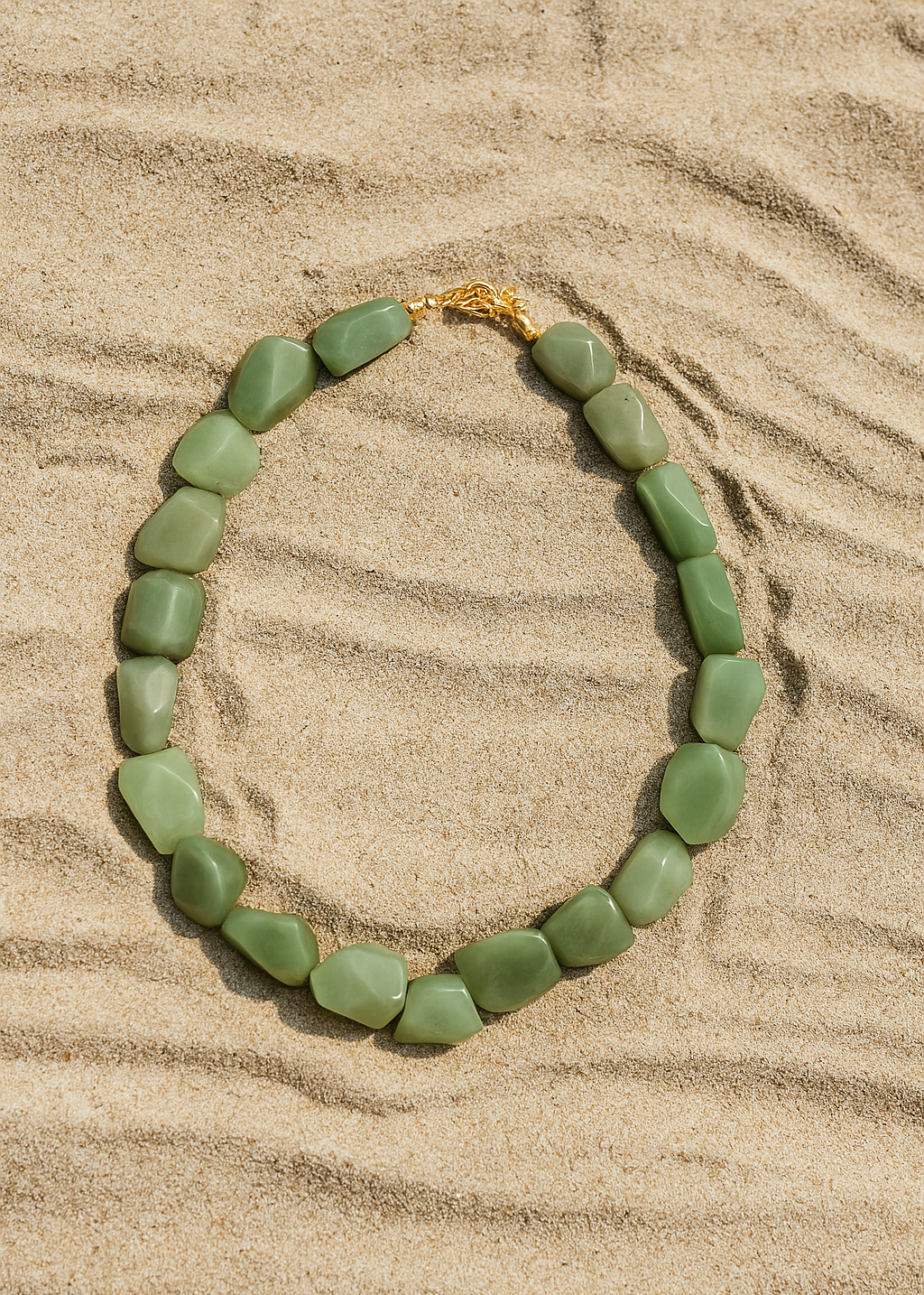 Green Aventurine Tumble Stone Necklace