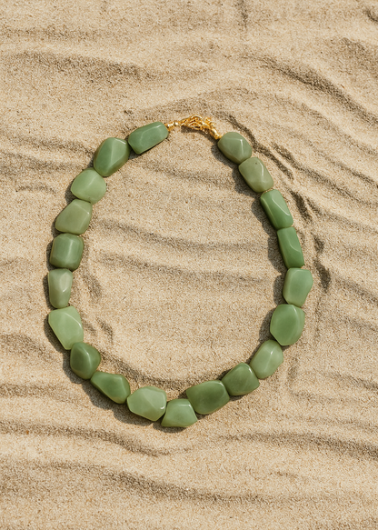Green Aventurine Tumble Stone Necklace