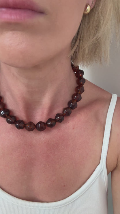 Vintage Amber Bead Necklace